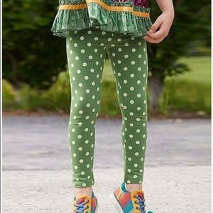 EUC Matilda Jane green and white polka dot size 6